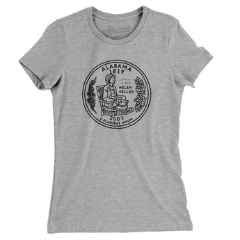 Alabama State Quarter Women's T-Shirt-Allegiant Goods Co. Vintage Sports Apparel