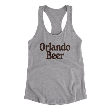 Orlando Beer Women's Racerback Tank-Heather Grey-Allegiant Goods Co. Vintage Sports Apparel