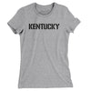 Kentucky Military Stencil Women's T-Shirt-Heather Grey-Allegiant Goods Co. Vintage Sports Apparel
