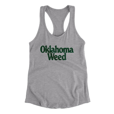 Oklahoma Weed Women's Racerback Tank-Allegiant Goods Co. Vintage Sports Apparel