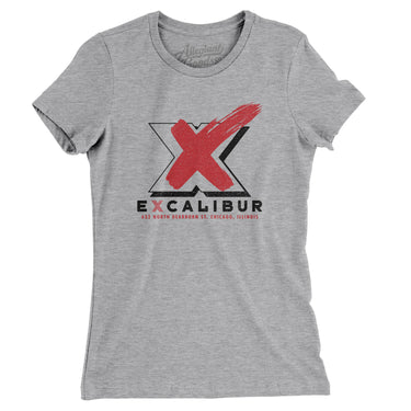 Excalibur Chicago Women's T-Shirt-Heather Grey-Allegiant Goods Co. Vintage Sports Apparel
