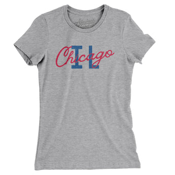 Chicago Illinois Overprinted Women's T-Shirt-Allegiant Goods Co. Vintage Sports Apparel