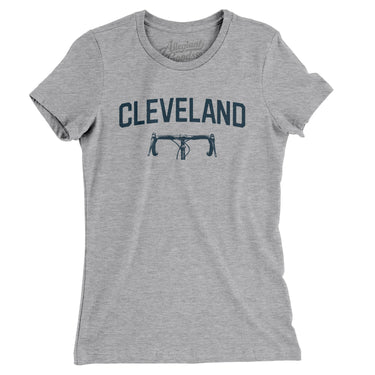 Cleveland Cycling Women's T-Shirt-Heather Grey-Allegiant Goods Co. Vintage Sports Apparel