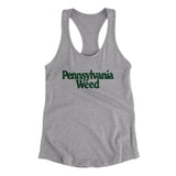 Pennsylvania Weed Women's Racerback Tank-Heather Grey-Allegiant Goods Co. Vintage Sports Apparel