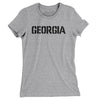 Georgia Military Stencil Women's T-Shirt-Heather Grey-Allegiant Goods Co. Vintage Sports Apparel