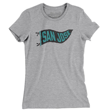 San Jose Pennant Women's T-Shirt-Allegiant Goods Co. Vintage Sports Apparel