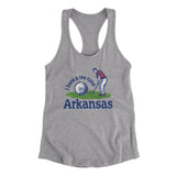 I Have A Tee Time In Arkansas Women's Racerback Tank-Heather Grey-Allegiant Goods Co. Vintage Sports Apparel