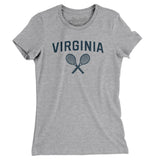Virginia Tennis Women's T-Shirt-Heather Grey-Allegiant Goods Co. Vintage Sports Apparel