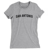 San Antonio Varsity Women's T-Shirt-Heather Grey-Allegiant Goods Co. Vintage Sports Apparel