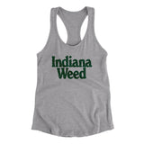 Indiana Weed Women's Racerback Tank-Heather Grey-Allegiant Goods Co. Vintage Sports Apparel