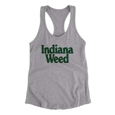 Indiana Weed Women's Racerback Tank-Heather Grey-Allegiant Goods Co. Vintage Sports Apparel