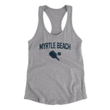 Myrtle Beach Pickleball Women's Racerback Tank-Heather Grey-Allegiant Goods Co. Vintage Sports Apparel