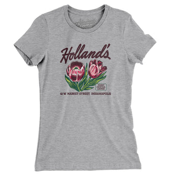 Holland's Indianapolis Women's T-Shirt-Heather Grey-Allegiant Goods Co. Vintage Sports Apparel