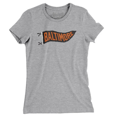 Baltimore Pennant Women's T-Shirt-Allegiant Goods Co. Vintage Sports Apparel