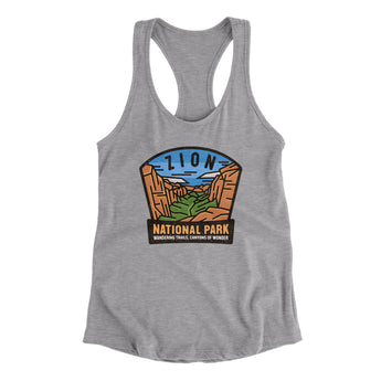 Zion National Park Badge Women's Racerback Tank-Allegiant Goods Co. Vintage Sports Apparel