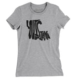 Louisiana State Shape Text Women's T-Shirt-Allegiant Goods Co. Vintage Sports Apparel