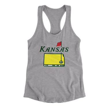 Kansas Golf Women's Racerback Tank-Allegiant Goods Co. Vintage Sports Apparel