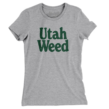 Utah Weed Women's T-Shirt-Heather Grey-Allegiant Goods Co. Vintage Sports Apparel