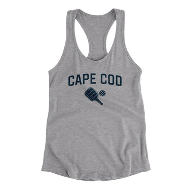 Cape Cod Pickleball Women's Racerback Tank-Heather Grey-Allegiant Goods Co. Vintage Sports Apparel