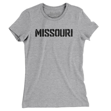 Missouri Military Stencil Women's T-Shirt-Allegiant Goods Co. Vintage Sports Apparel