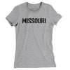 Missouri Military Stencil Women's T-Shirt-Heather Grey-Allegiant Goods Co. Vintage Sports Apparel