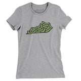 Kentucky Golf Course Women's T-Shirt-Heather Grey-Allegiant Goods Co. Vintage Sports Apparel