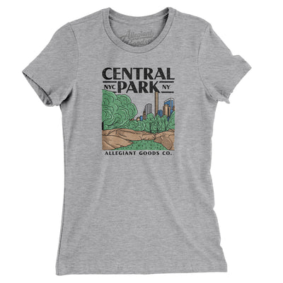 Central Park Women's T-Shirt-Heather Grey-Allegiant Goods Co. Vintage Sports Apparel