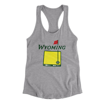 Wyoming Golf Women's Racerback Tank-Allegiant Goods Co. Vintage Sports Apparel