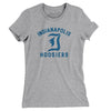 Indianapolis Hoosiers Women's T-Shirt-Heather Grey-Allegiant Goods Co. Vintage Sports Apparel