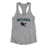 Indiana Pickleball Women's Racerback Tank-Heather Grey-Allegiant Goods Co. Vintage Sports Apparel