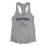 Palm Springs Golf Women's Racerback Tank-Heather Grey-Allegiant Goods Co. Vintage Sports Apparel