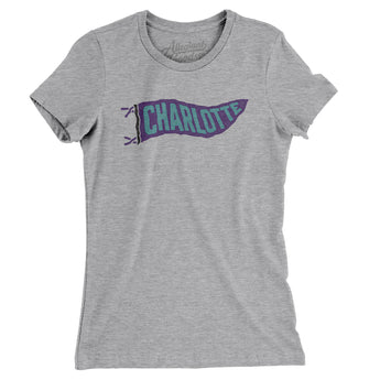 Charlotte Pennant Women's T-Shirt-Heather Grey-Allegiant Goods Co. Vintage Sports Apparel
