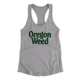 Oregon Weed Women's Racerback Tank-Heather Grey-Allegiant Goods Co. Vintage Sports Apparel