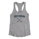 South Carolina Golf Women's Racerback Tank-Heather Grey-Allegiant Goods Co. Vintage Sports Apparel