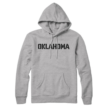Oklahoma Military Stencil Hoodie-Allegiant Goods Co. Vintage Sports Apparel