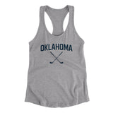 Oklahoma Golf Women's Racerback Tank-Heather Grey-Allegiant Goods Co. Vintage Sports Apparel