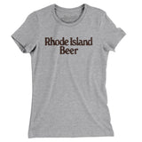 Rhode Island Beer Women's T-Shirt-Heather Grey-Allegiant Goods Co. Vintage Sports Apparel