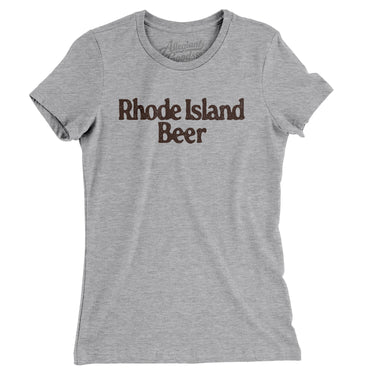 Rhode Island Beer Women's T-Shirt-Heather Grey-Allegiant Goods Co. Vintage Sports Apparel