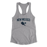 New Mexico Pickleball Women's Racerback Tank-Heather Grey-Allegiant Goods Co. Vintage Sports Apparel