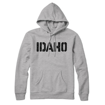 Idaho Military Stencil Hoodie-Allegiant Goods Co. Vintage Sports Apparel