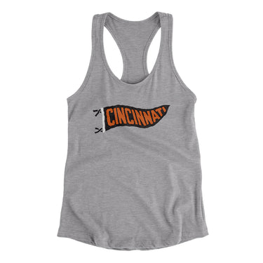 Cincinnati Pennant Women's Racerback Tank-Allegiant Goods Co. Vintage Sports Apparel