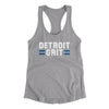 Detroit Grit Women's Racerback Tank-Heather Grey-Allegiant Goods Co. Vintage Sports Apparel