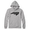 North Carolina State Shape Text Hoodie-Heather Grey-Allegiant Goods Co. Vintage Sports Apparel