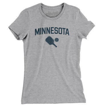 Minnesota Pickleball Women's T-Shirt-Heather Grey-Allegiant Goods Co. Vintage Sports Apparel