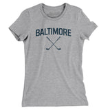 Baltimore Golf Women's T-Shirt-Heather Grey-Allegiant Goods Co. Vintage Sports Apparel