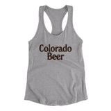 Colorado Beer Women's Racerback Tank-Heather Grey-Allegiant Goods Co. Vintage Sports Apparel