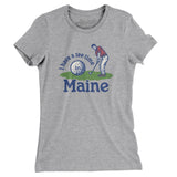 I Have A Tee Time In Maine Women's T-Shirt-Heather Grey-Allegiant Goods Co. Vintage Sports Apparel
