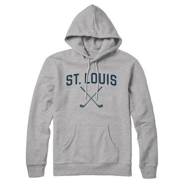 St. Louis Golf Hoodie-Heather Grey-Allegiant Goods Co. Vintage Sports Apparel