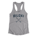 Biloxi Golf Women's Racerback Tank-Heather Grey-Allegiant Goods Co. Vintage Sports Apparel