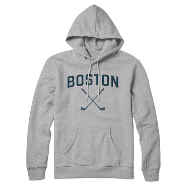 Boston Golf Hoodie-Heather Grey-Allegiant Goods Co. Vintage Sports Apparel